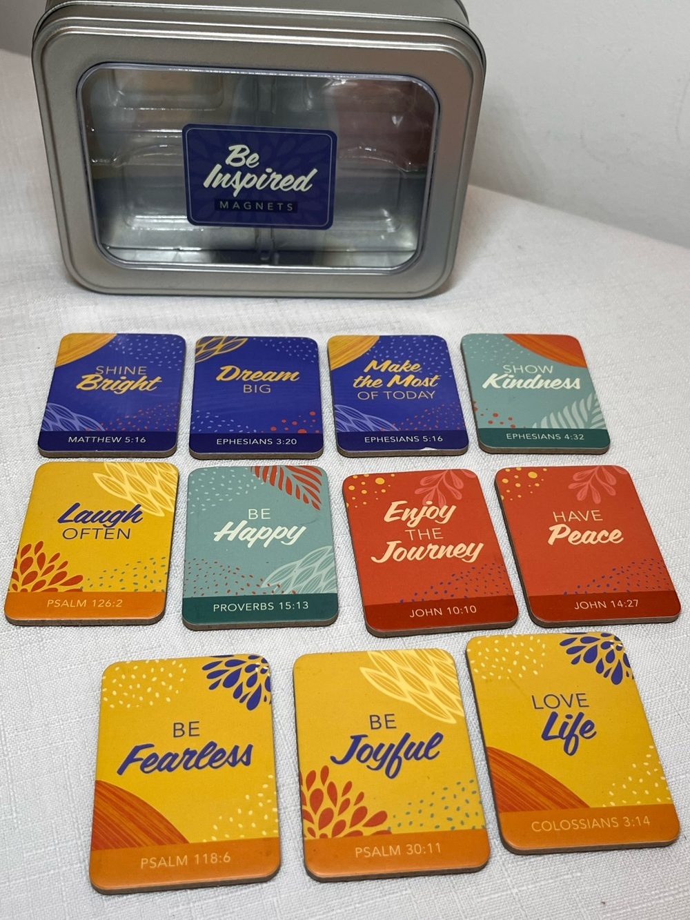 Be Inspired Magnets - Colorful Inspirational Bible Verse Magnet Set